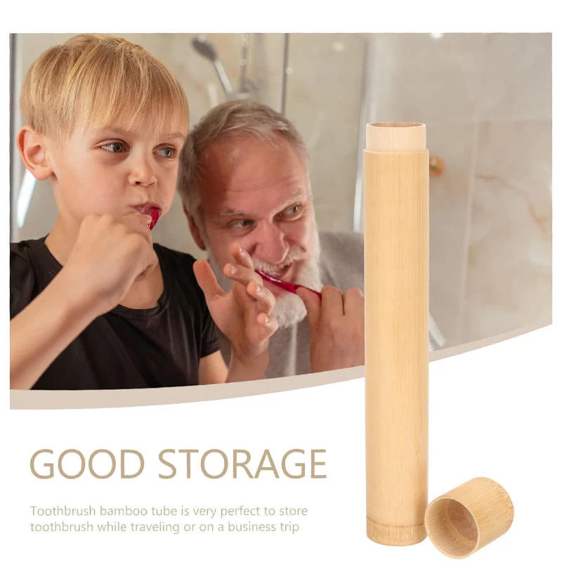 Manufacturer natural biodegradable bamboo tube container case packaging cheap price ready to ship