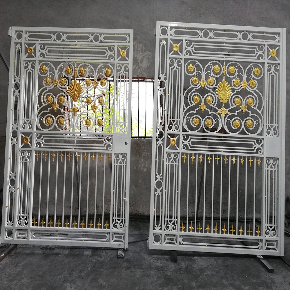 Free Design Courtyard Wrought Iron Luxury Design Cantilever Gate Entrance Gates Design