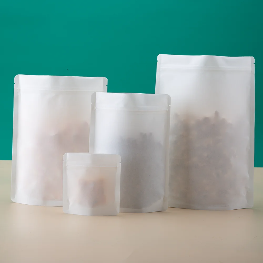 Биоразлагаемая домашняя Компостируемая крафт-бумага Ziplock 250 г 500 г кофейные пакеты с воздушным клапаном