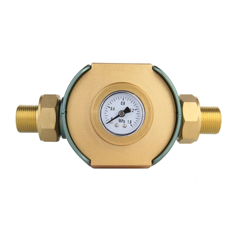 Auto Backwash stainless steel mesh Simple Brass water prefilter with manometer