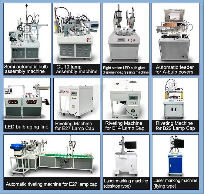 LED bulb light production machine E27 E14 B22 bulb lamps automatic assembly