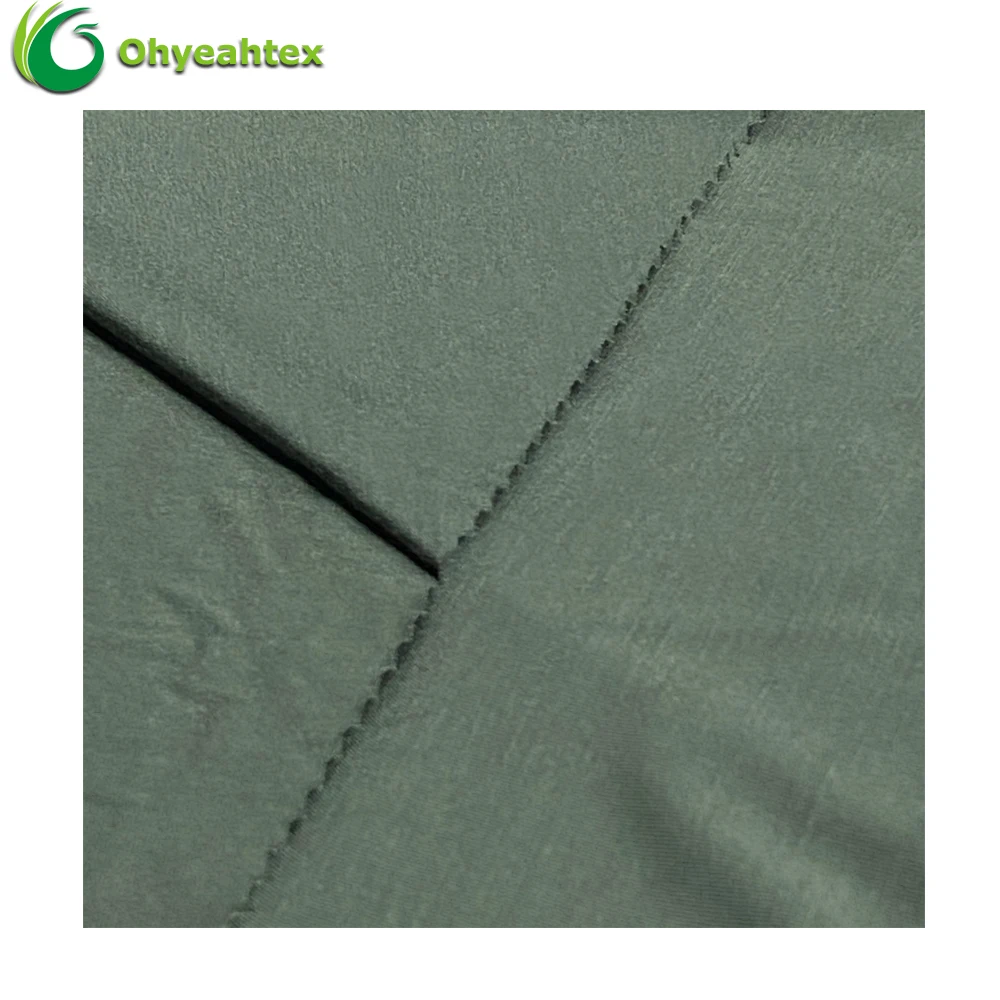 Eco Friendly 100% Organic Stretch Knitted Jersey Spandex Bamboo Lyocell Fabric For Tshirt