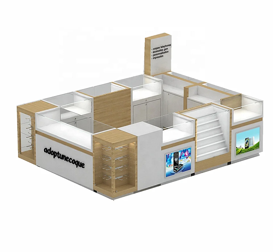 Modern Cellphone Accessories Kiosk Stand Cell Phone Kiosk Design Mobile Phone Repair Station Mall Phone Kiosk