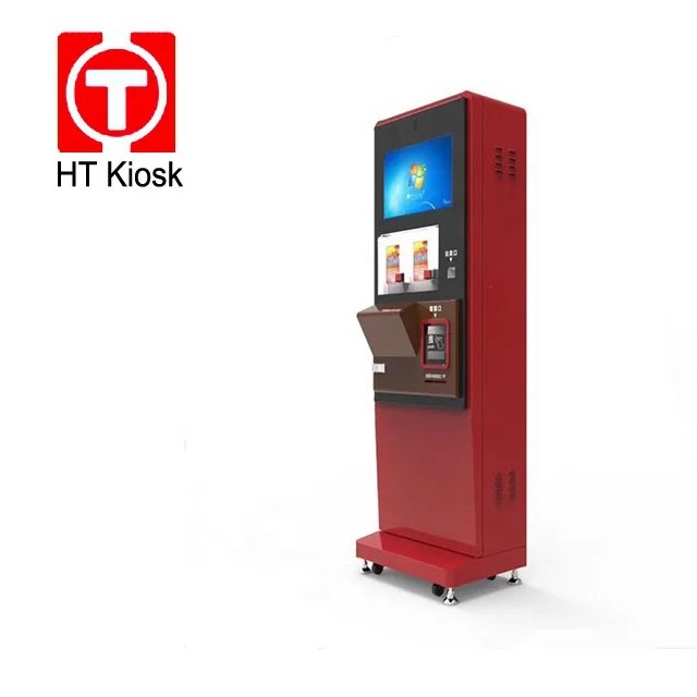 27 32 Inch Currency Exchange machine Kiosk with mutil cash acceptor cash withdraw self service terminal machine
