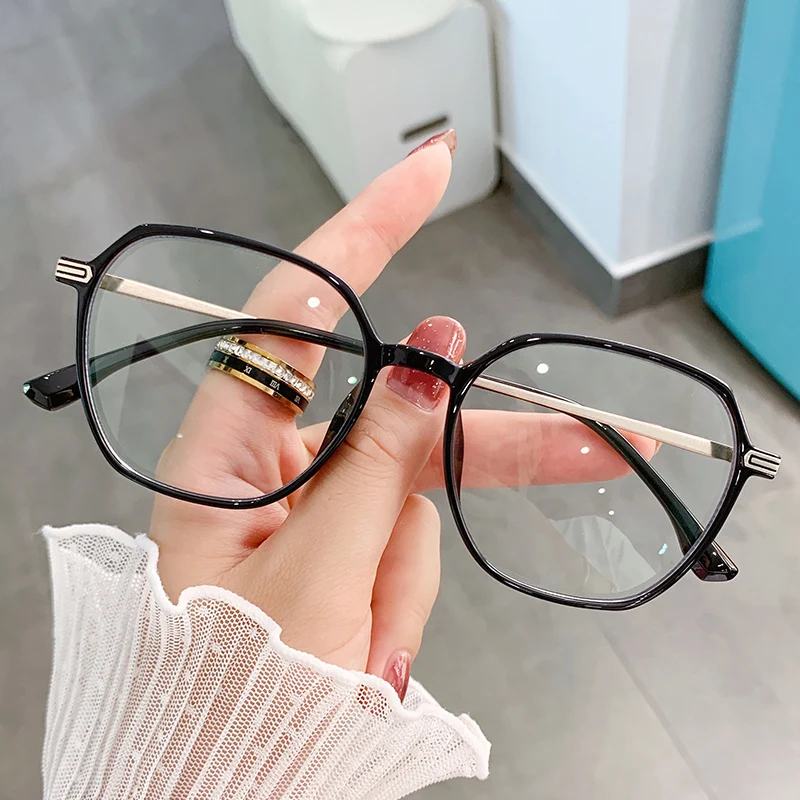 2021 Wholesale Amazon Fashion Clear Plastic Suqare Frames Anti Blue Light Blocking Filter Protect Lenses Gafas Optical Glasses