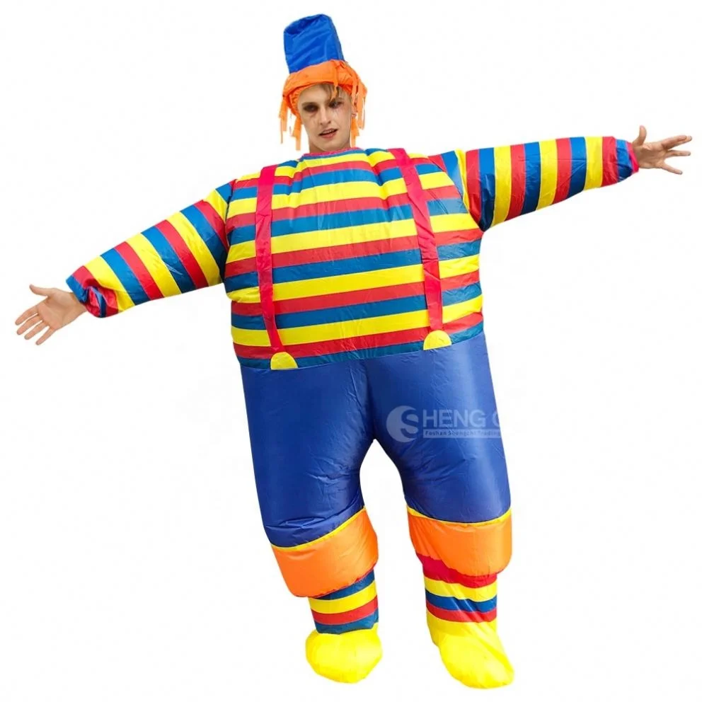 Factory Wholesale Adult Sized Halloween Cosplay Party Clown Inflatable Clothing for Sale