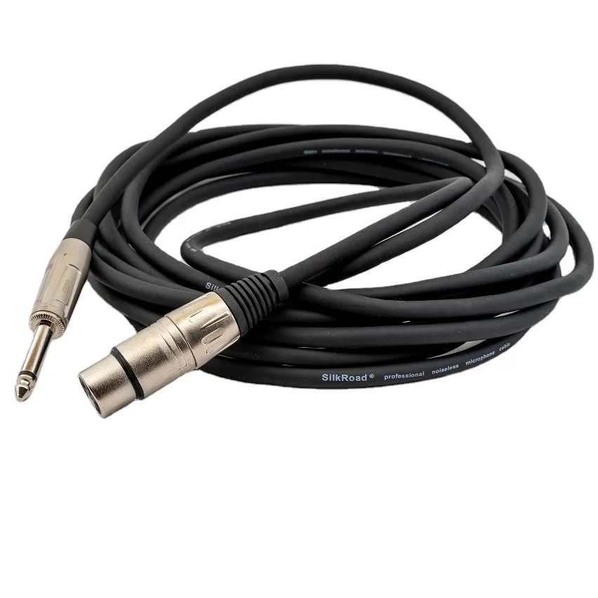3m XLR Microphone Cable 1/4 inch  Male to  XLR Female Black XLR Cable for Microphone Speaker