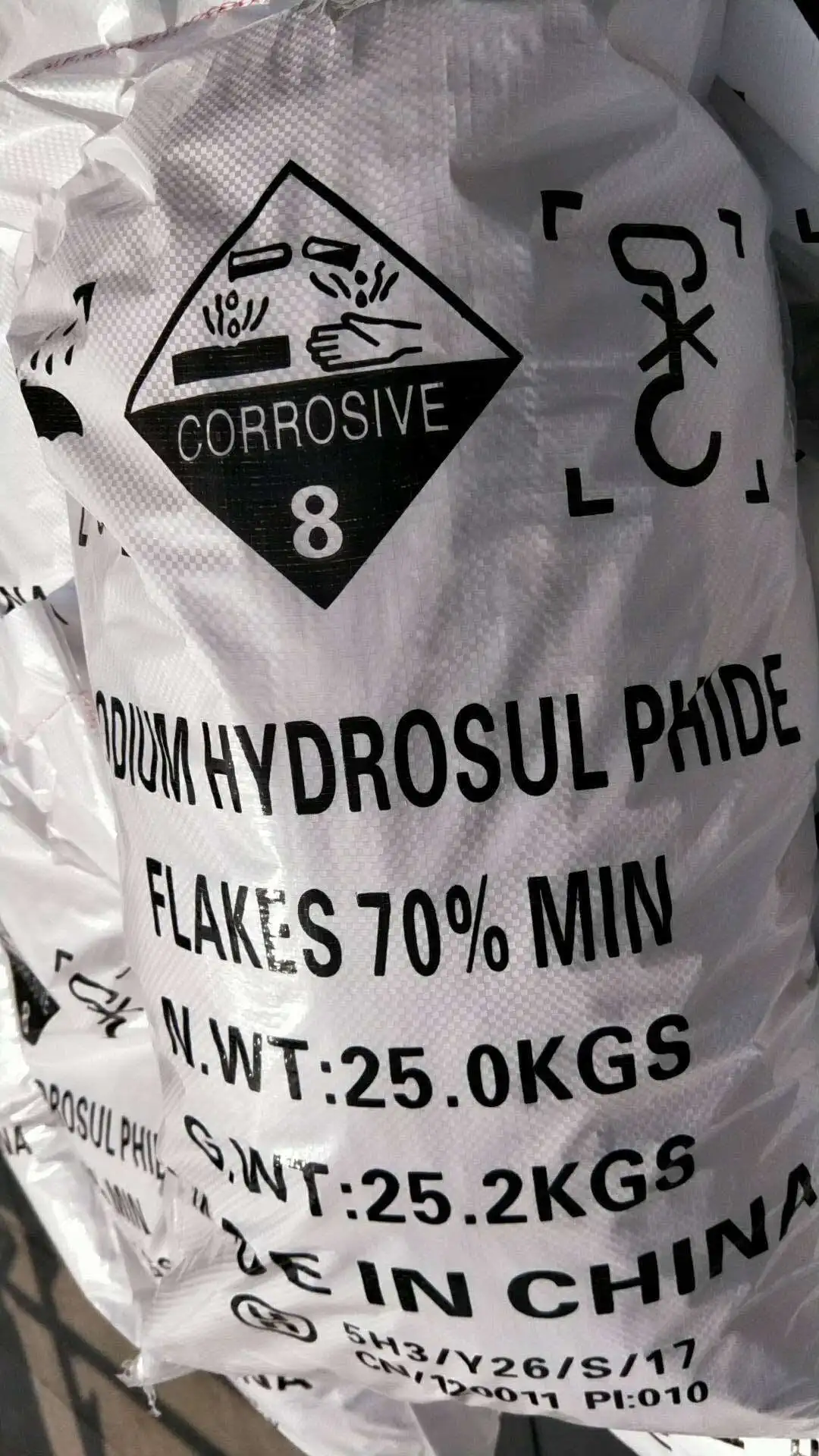 
sodium hydrosulfide NaHS 70% yellow flakes in hot sell 