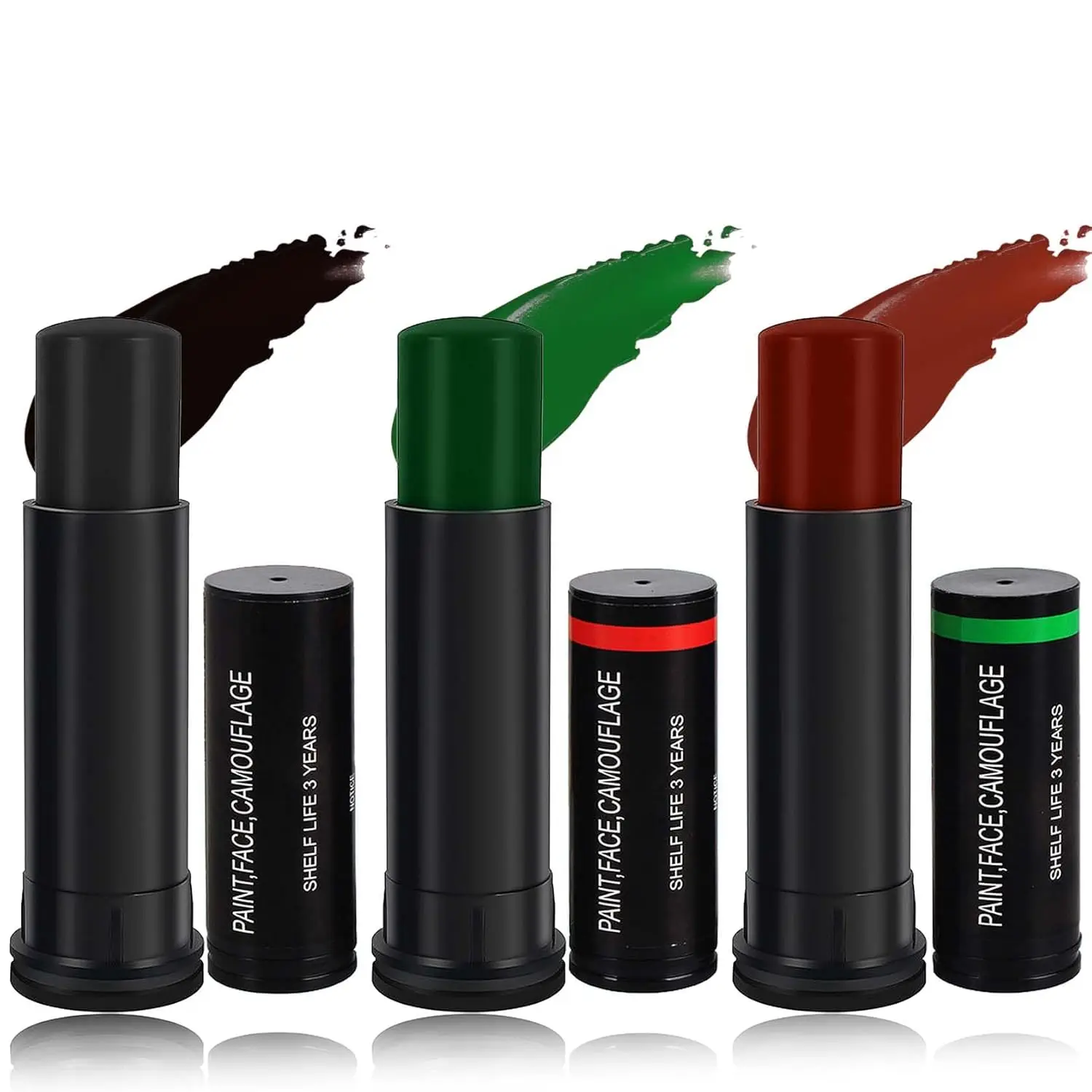 Green Black Brown Eye Black Camo Face Paint Camouflage Hunting Makeup Stick for Themed Party Baseball Football Role