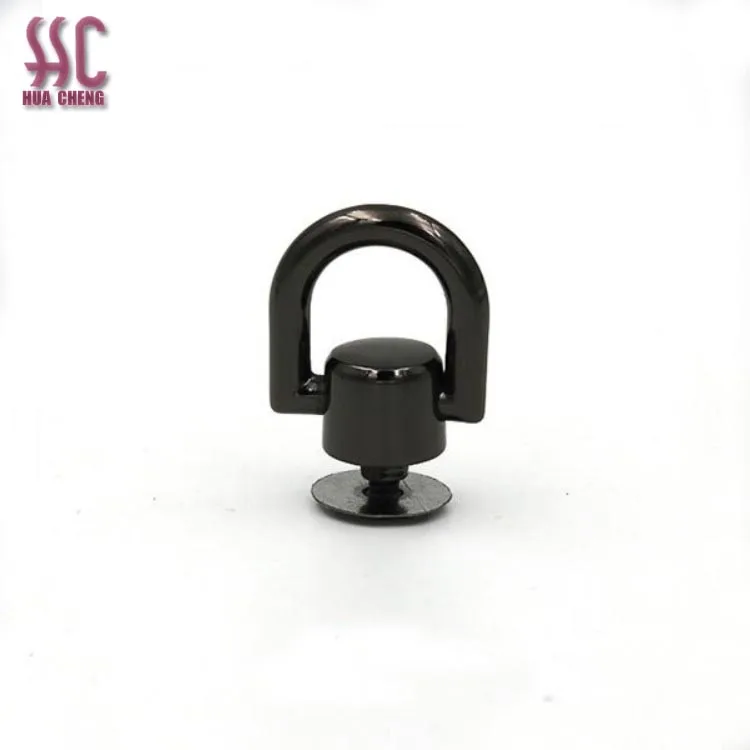 Wholesale stocks metal brass rivets Nail Round Nipple Screw With Ring for leather Ring screw rivet studs for handbag shoes