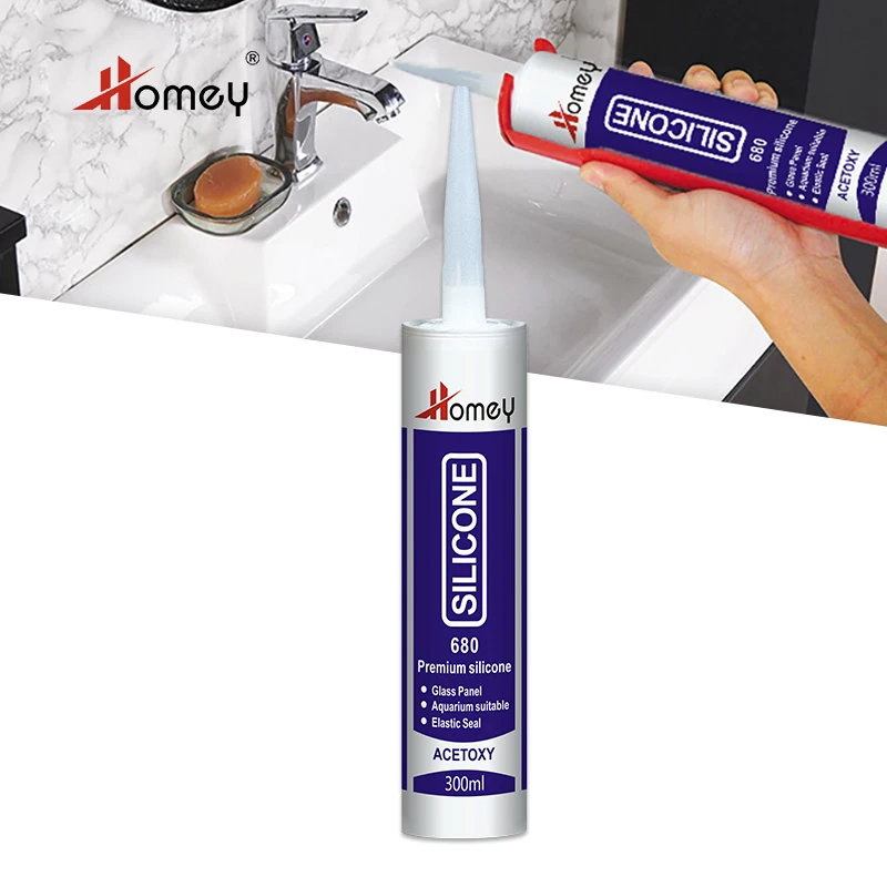 Homey fast cure acetic glass silicone sealant adhesive glue manufacturer with good quality