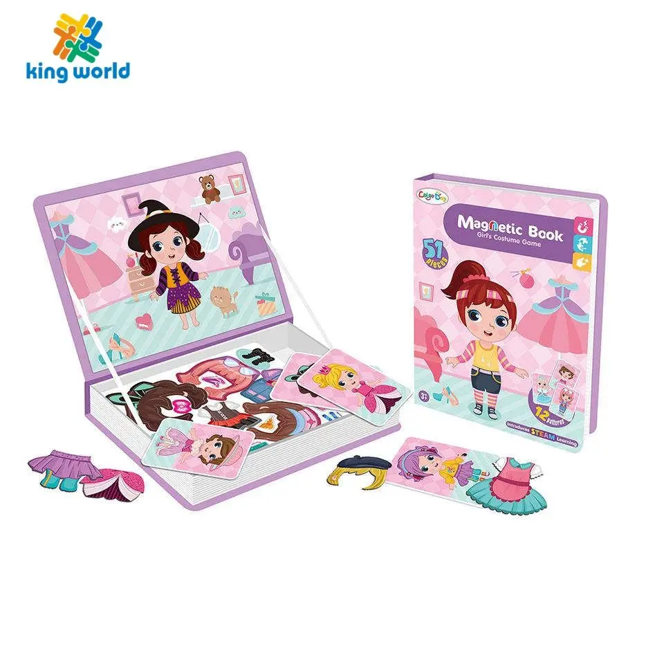 For CHILDREN character cartoon animal patterns magnetic jigsaw puzzle books with gift packaging
