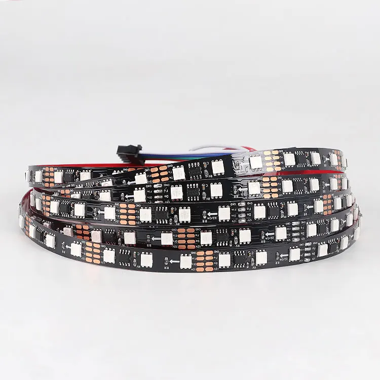 High brightness DC12V 12W led strip light 5050 5m/roll smart rgb led strip IP20 strip lights