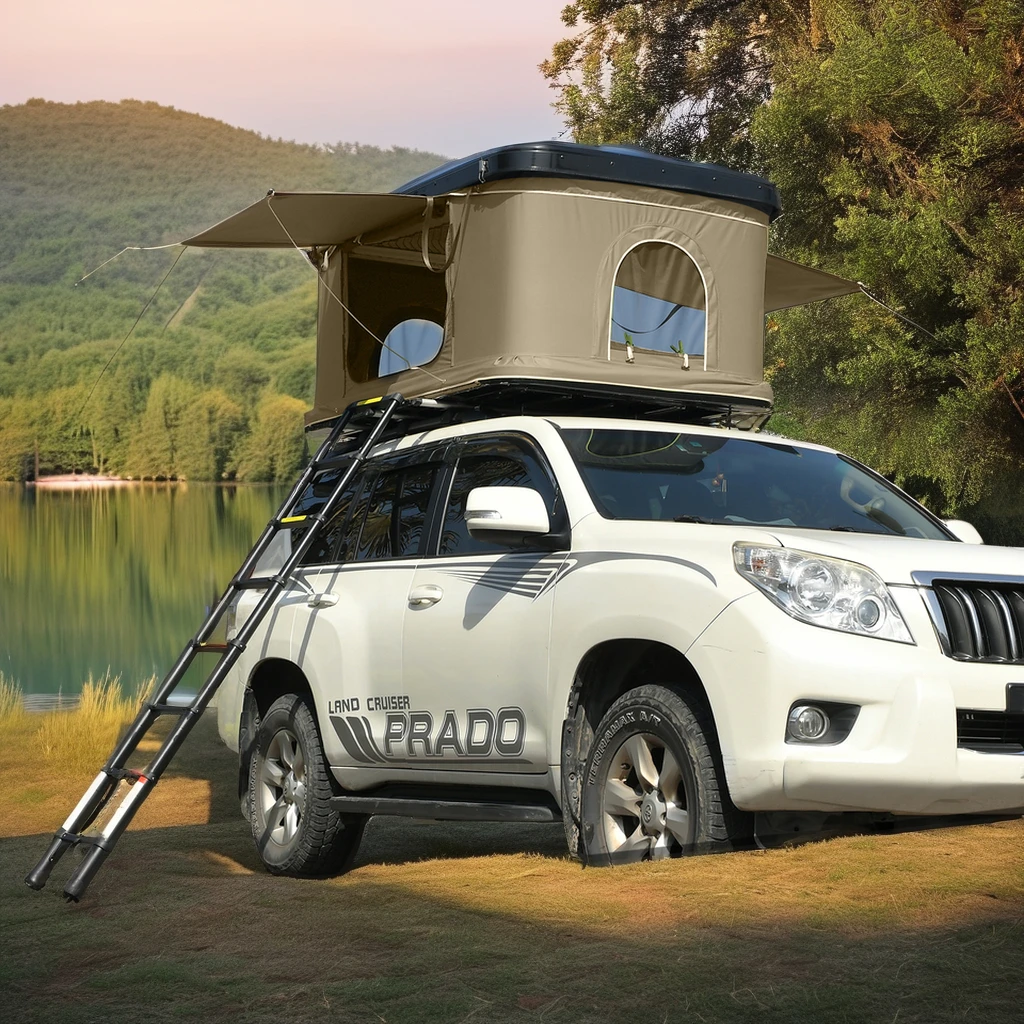 New Style 2-Person Car Roof Tent with ABS Frame Waterproof Oxford Fabric Comfortable and Convenient for Travel