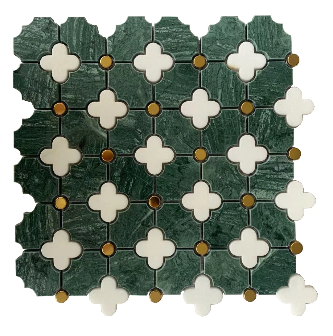 Time retro dark green plum stone mosaic, French Shanghai old house tile wall tile