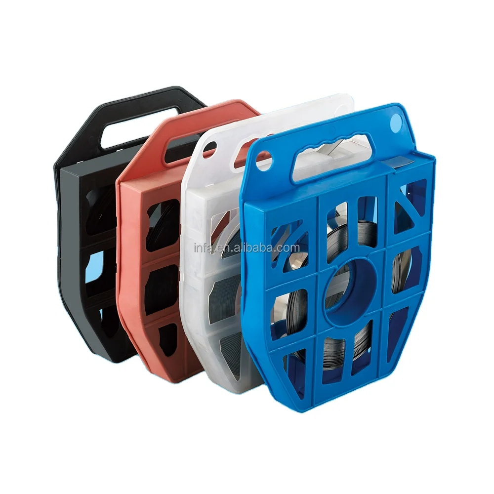 SS201  202  304  316  Band in Plastic Dispenser Stainless Steel Cable Tie with Bandit Buckles