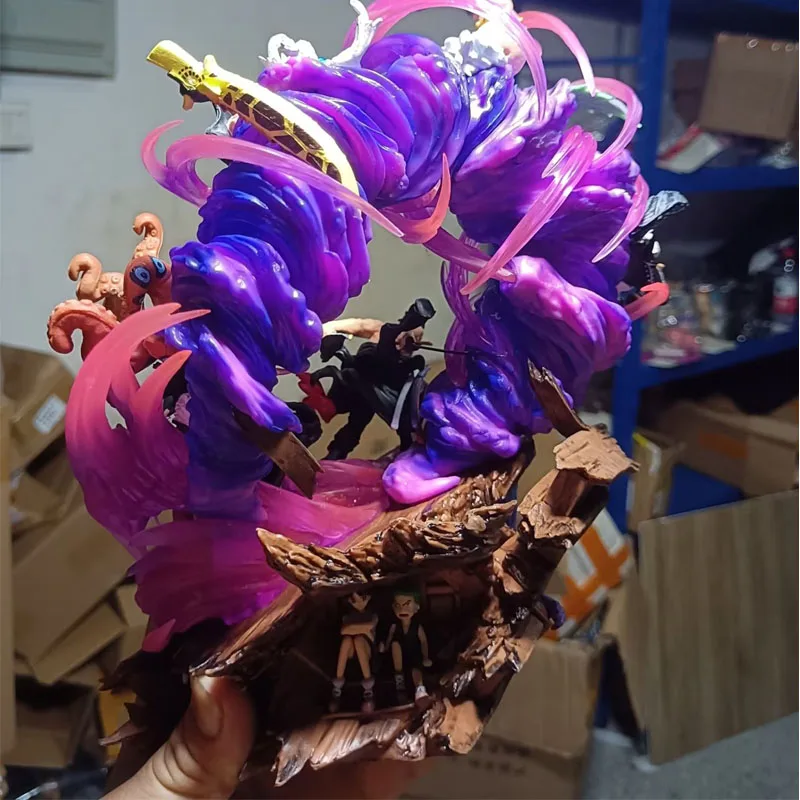 One Pieced King Vice Yama Ghost Luffy anime figures Zoro LS throne Sauron hand statue model display a gift action