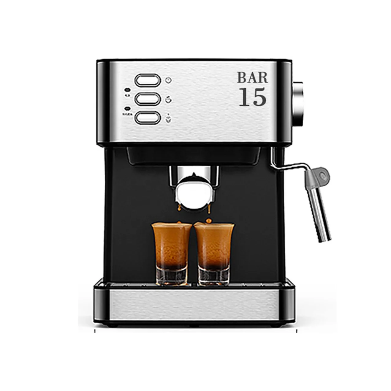 Espresso 15 Bar Cappuccino Machine with Adjustable Milk Frother for Espresso Latte and Mocha Double Temperature Control System