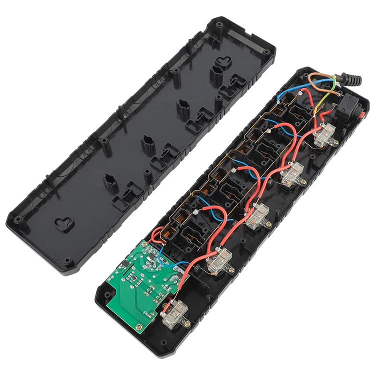 Hot Sell Extention Cord Sockets 4 Outlet Surge Protector Power Strip 2usb+2PD Power Extension Board