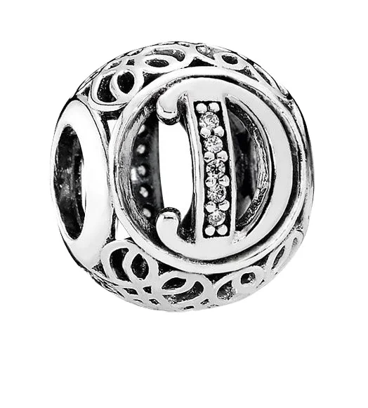 In stock 925 Sterling Silver alphabet letters Beads for Europe bracelet