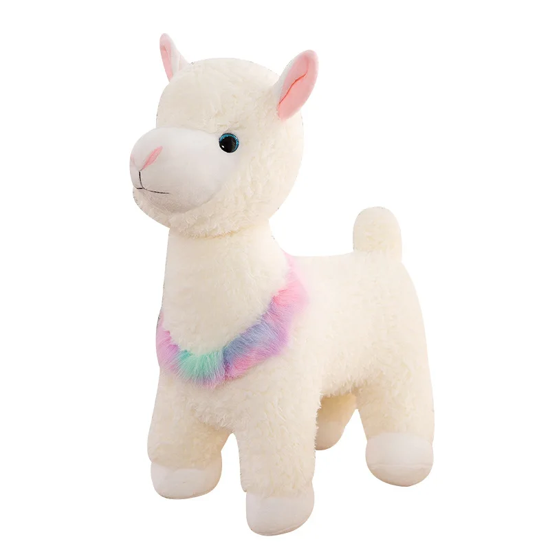 Custom Logo Lovely  Stuffed Animal Alpaca Plush Toy 28cm Alpaca Sheep Doll Sleeping Pillow Cartoon Baby Birthday Gifts