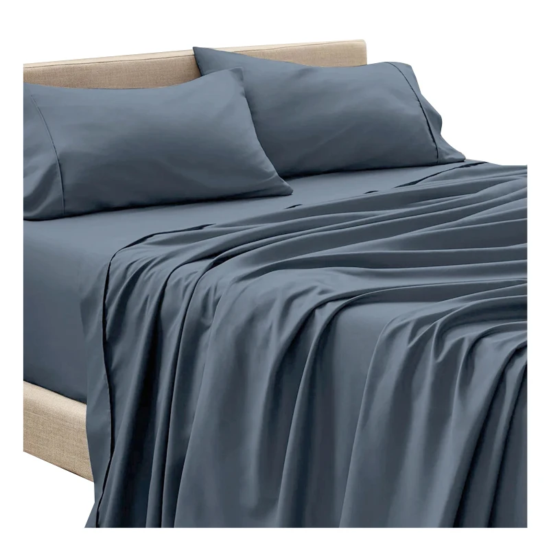 1000tc Egyptian Cotton Bed Sheets White Woven Modern Bedsheet Solid Bed Lines