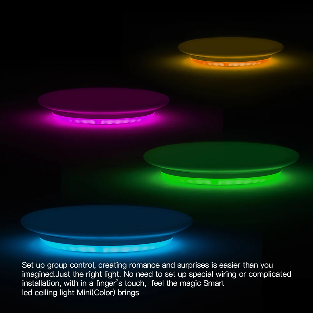 Smart WiFi Ceiling Light 36W Smart APP Voice Modern Simple Wind Ceiling Light RGB+CCT Ceiling Light