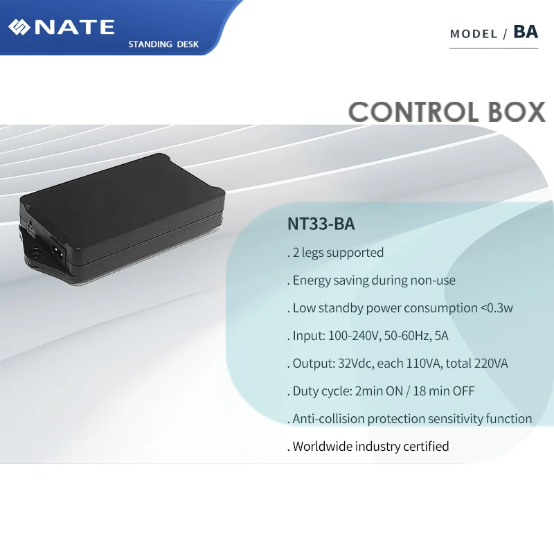 BD Office Adjustable Height Sit Stand Up Desk Accessory  Power Control Box For Electric Height Adjustable Standing Desk Frame