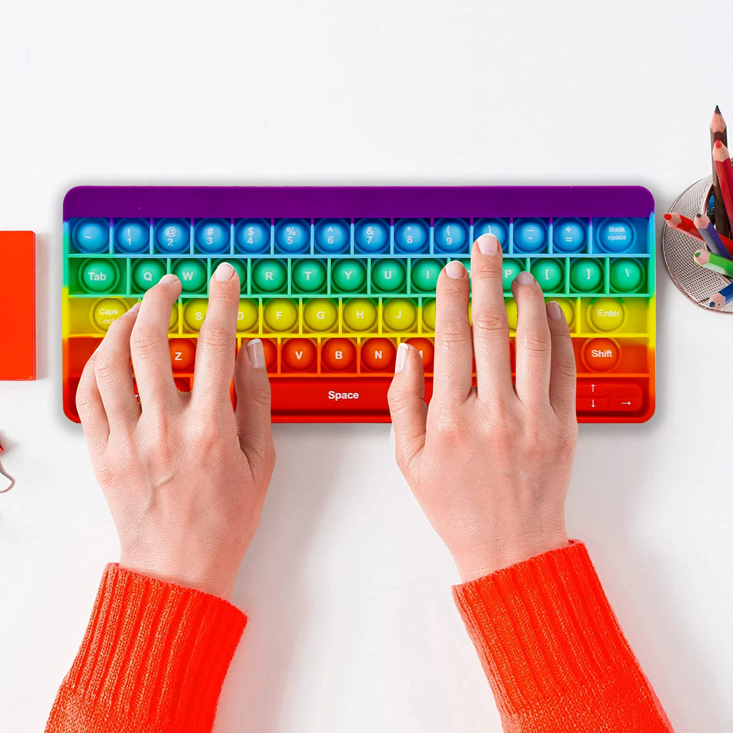 Silicone Kids Keyboard Figet Toys Anti Stress Toys Baby Safety Teething  for Kids 1 year baby boy toys