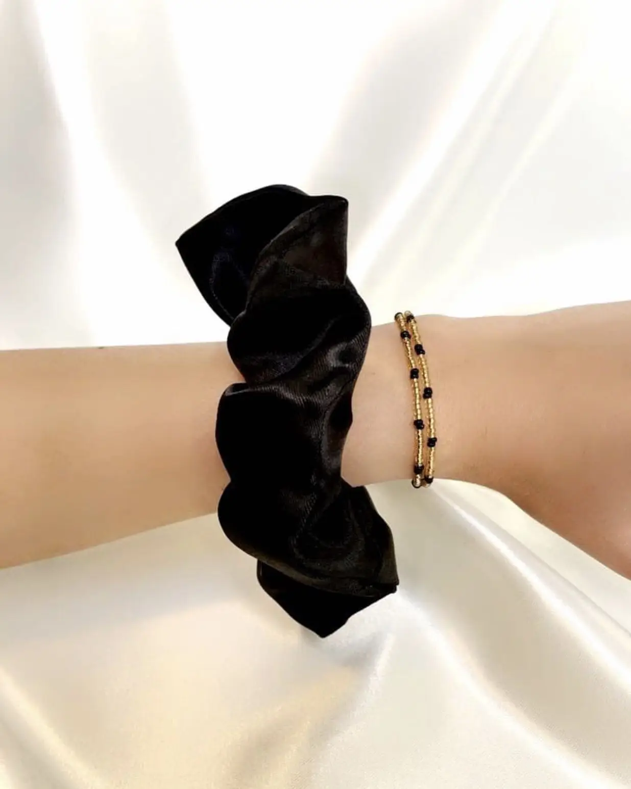 Free shipping wholesale high quality customized fashion elastic silk hair band velvet hair band