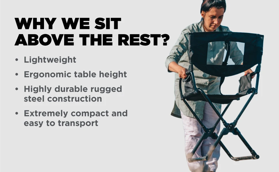 Wholesale portable oversized aluminum folding camping lightweight black metal outdoor director chairs