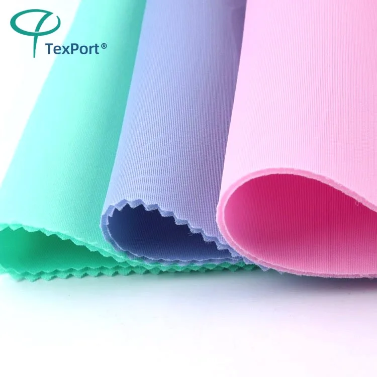 Wholesale Custom Colorful Textiles Polyester Spandex 250gsm Air Layer Thin Scuba Fabric for Bag Dress Garment