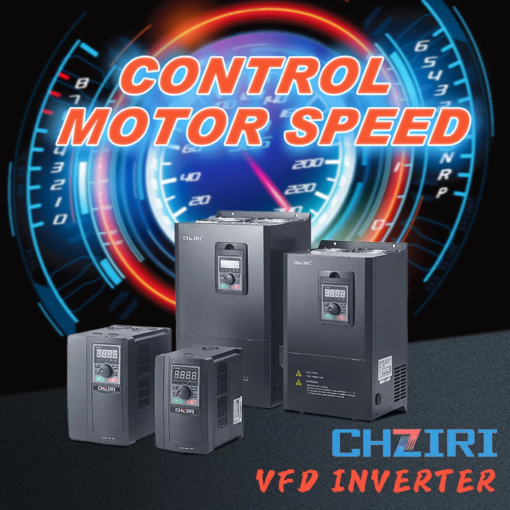 CHZIRI 3 phase 2.2kw 380v electric ac motor speed control inverter solar power system frequency inverters