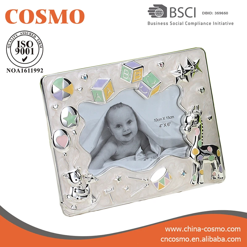 Giraffe  Lovely Child Photo Frame Enamel Decorated Baby First Year Photo Frame Gift Frame