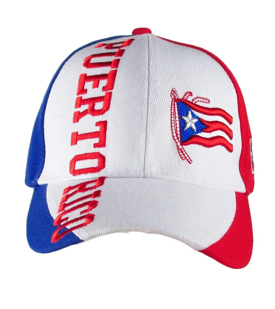Puerto Rico Flag Baseball Cap 3D Embroidery 6 Panels Cotton USA Brand Sports Caps Hats