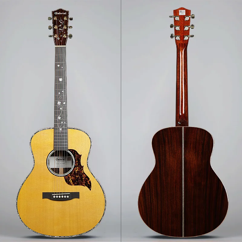 Gabriel guitar factory  mini 36 inch all solid rosewood guitar handmade acoustic guitar for kids use strings instruments