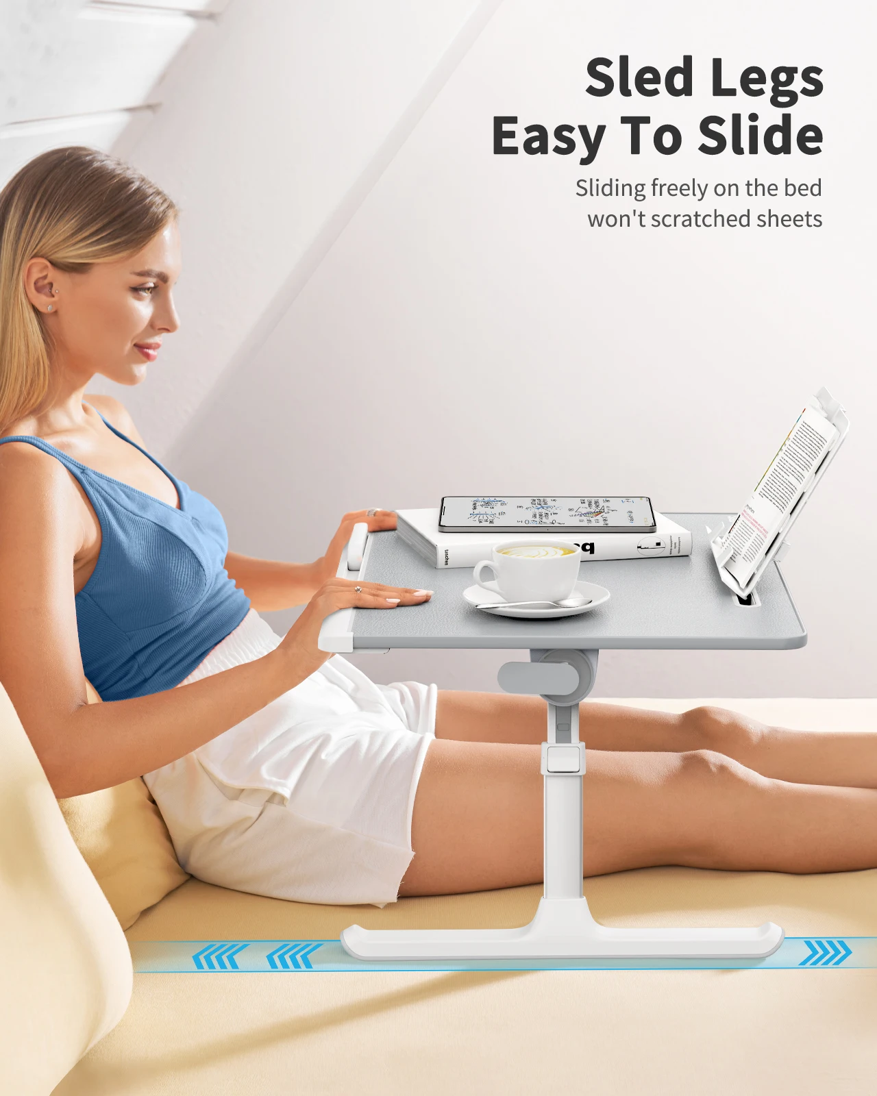 Factory OEM Order accepted STUDY Lap Desk Foldable Workstation Notebook Riser PVC Leather Ergonomic Adjustable Laptop table