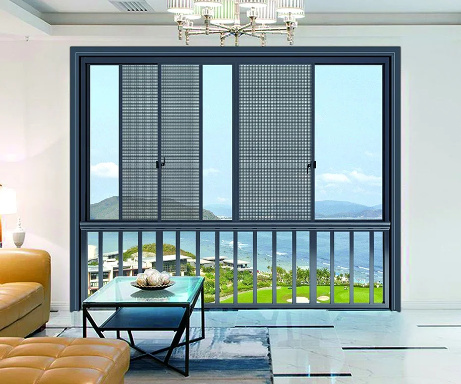 
low price aluminum double glazed window for nepal market 