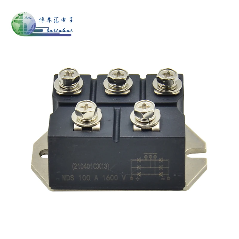 Metal shell three-phase diode bridge control rectifier MDS100-16(M17)  Rectifier bridge