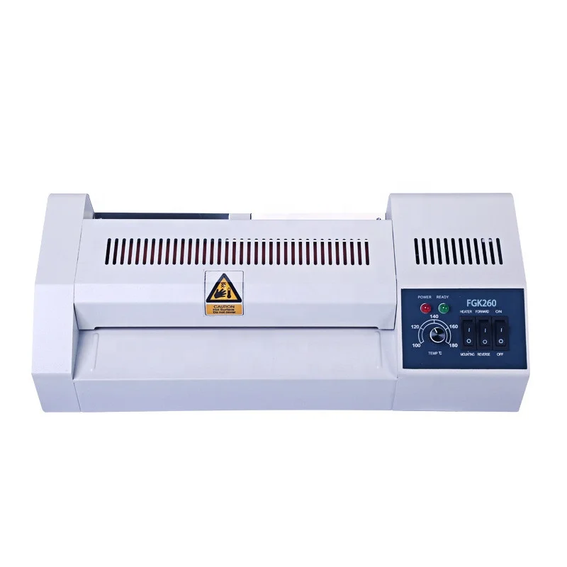 
Pingda factory price FGK260 260mm A4 size card laminate hot and cold laminating machine laminator for office 