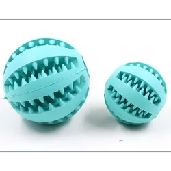 Rubber Indestructible Squeaky Treat Puzzle Juguetes Para Perros Interactive Pet Ball Chew Dog Toy