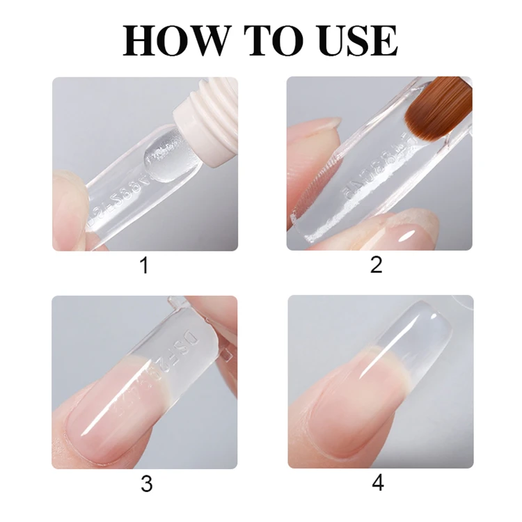 Solid Builder Nail Extension Gel Non Sticky Hard Gel Glue Nail Thickening Extension UV Gel