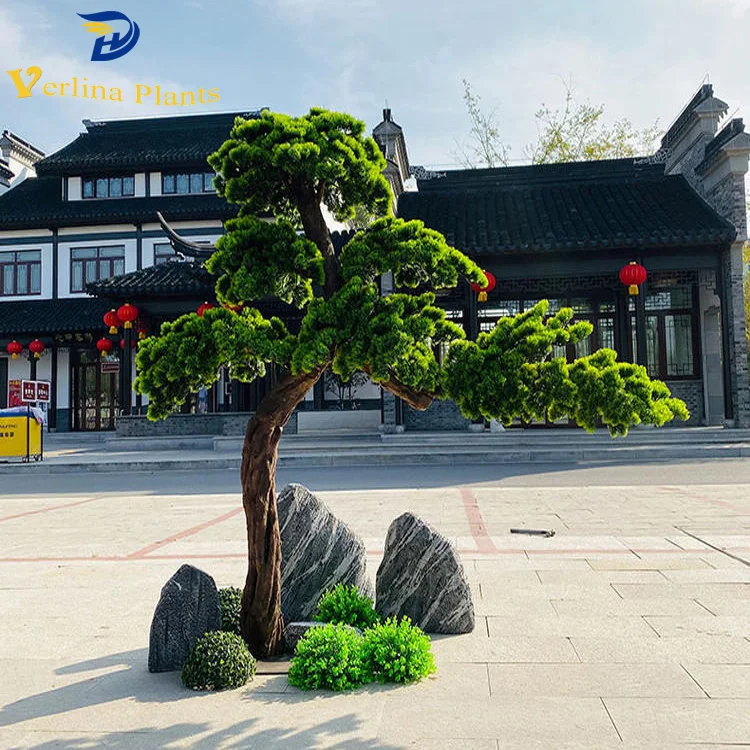 China hot sale plastic topiary artificial decorative pine trees
