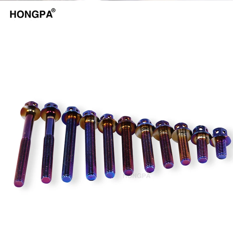 Motorcycle mounting tool Custom Titanium Socket Hexaonal Head Screw Color Screws With Washer For Motorcycle