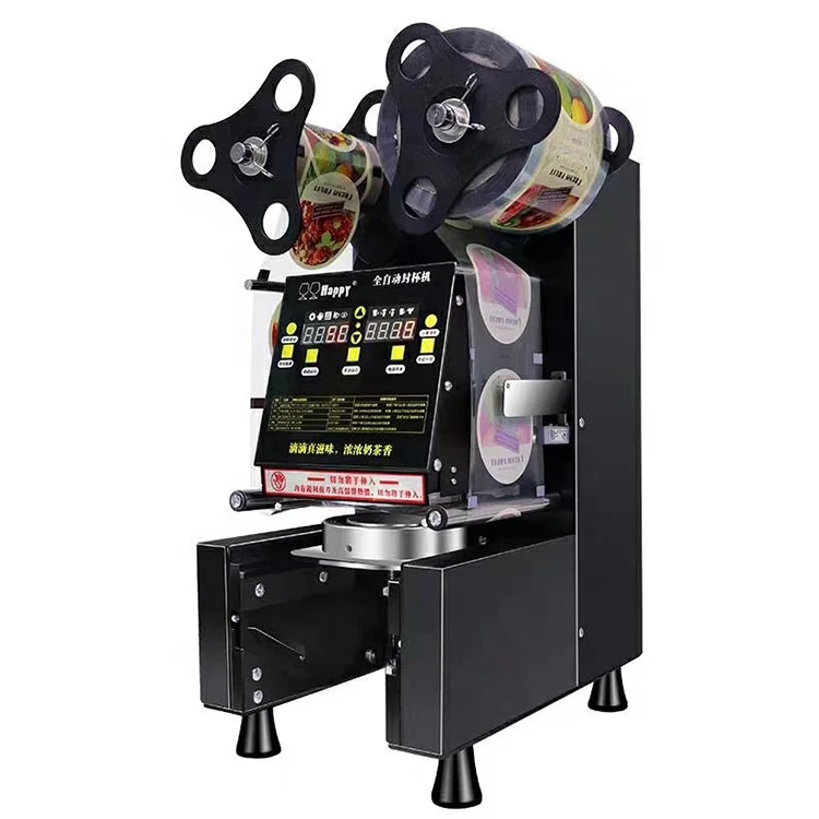Factory Wholesale 110V/220V Bubble Tea Equipment Fully Automatic Plastic Cup Sealer Machine