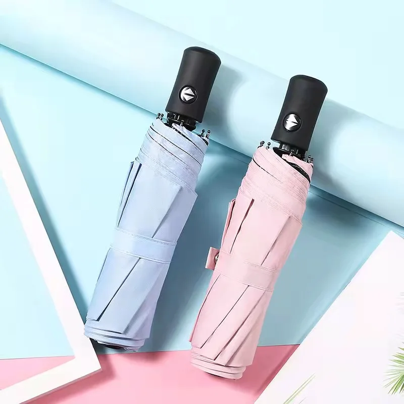 Custom Windproof Travel Umbrella with Logo,Auto Open Close Lightweight Sun&Rain Umbrella advertising printing