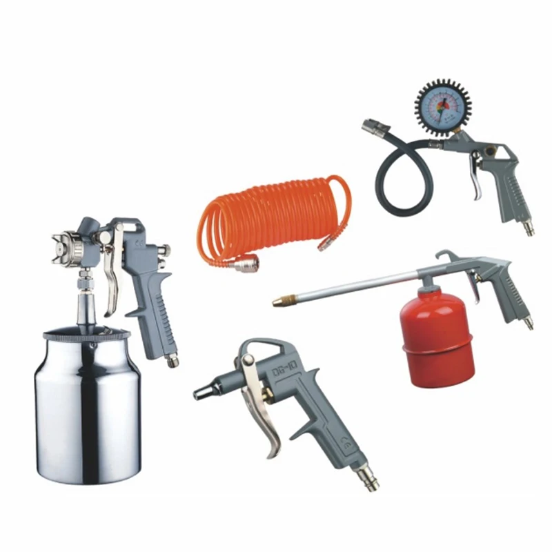 Professional 5M PE Spiral Hose Tyre Inflator Paint Spray Gun for Car Maintaining Spray Gun Kit