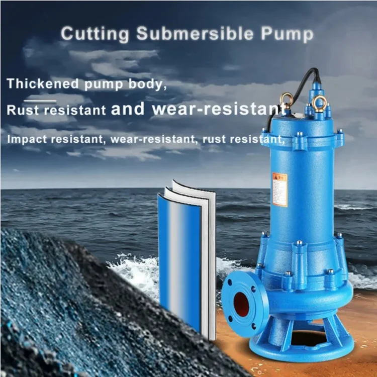 High-lift urban sewage discharge toilet sewage pump septic tank non-plugged submersible pump