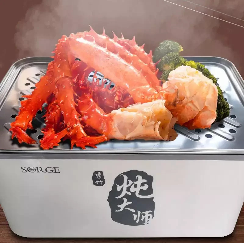 Sorge 800W Commercial 2-in-1 Multi-functional Electric Slow Cooker with Auto Timer