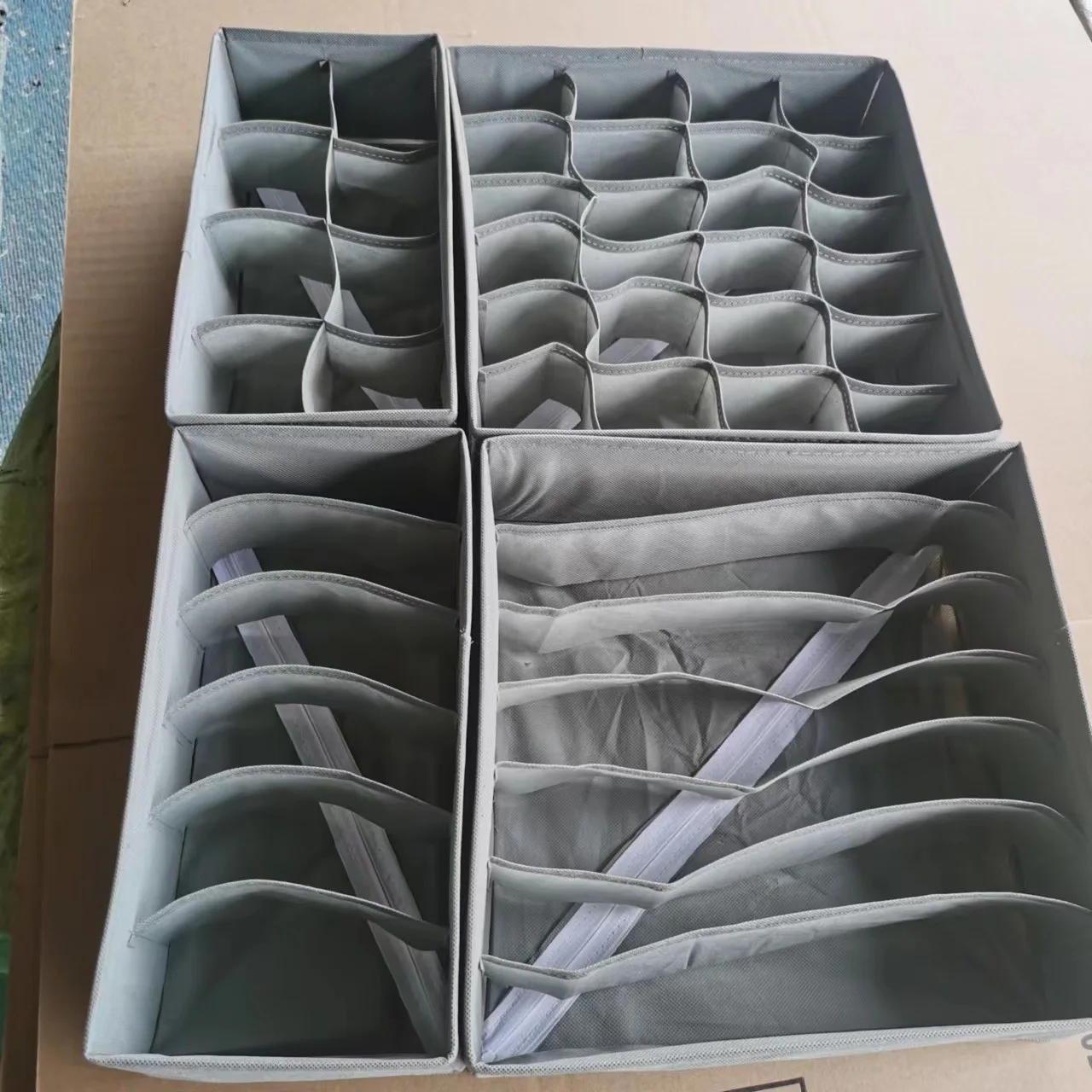 Non Woven Underwear Drawer Organizer Foldable Cloth Storage Box Cube Fabric Containers Basket Bins Divider for Nursery Baby